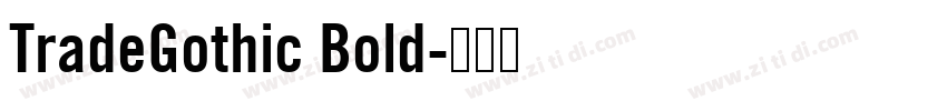 TradeGothic Bold字体转换